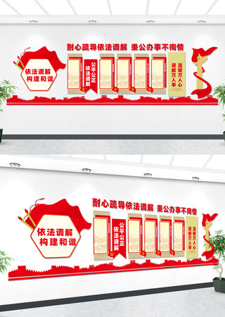 调解室宣传文化墙 CDR