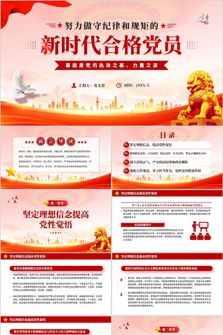 努力做守纪律和规矩的新时代合格党员PPT