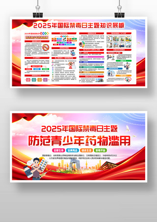 2025年禁毒宣传月板报展板