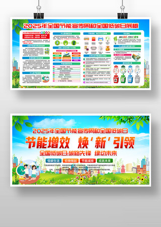 2025年全国节能宣传周全国低碳日展板