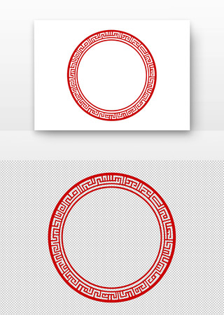 红色中式边框素材 PNG
