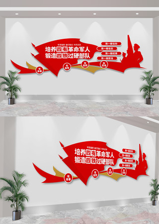 培养四有革命军人锻造四铁过硬部队文化墙 CDR