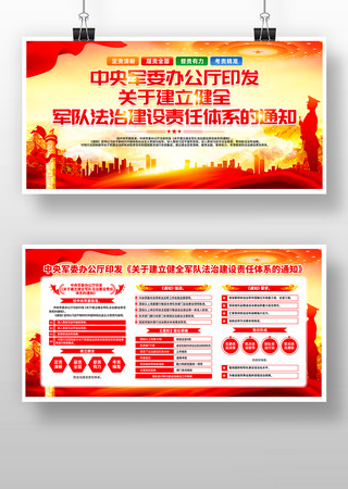 关于建立健全军队法治建设责任体系党建展板 关于建立健全军队法治建设责任体系党建展板