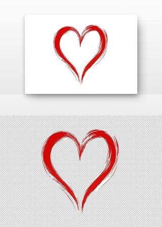红色的爱心涂鸦 红色的爱心涂鸦