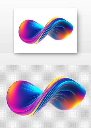 梦幻般的彩色流光 PNG