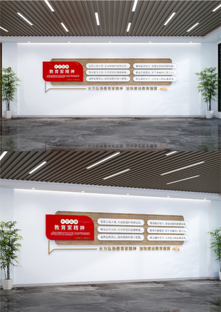 中式大力弘扬教育家精神六个方面内容文化墙