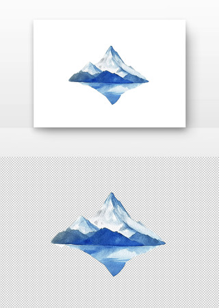 水彩冰山 水彩冰山