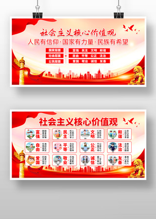 社会主义核心价值观党建宣传展板图片