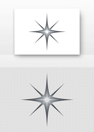 闪耀的五角星 PNG