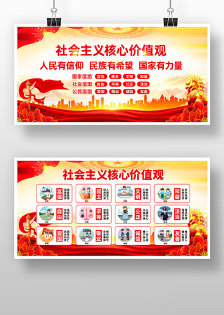 社会主义核心价值观党建展板