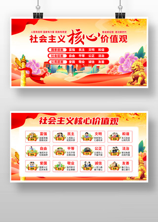 社会主义核心价值观宣传展板设计