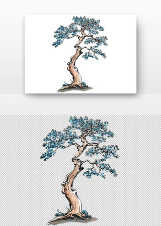 水墨国画松树 水墨国画松树