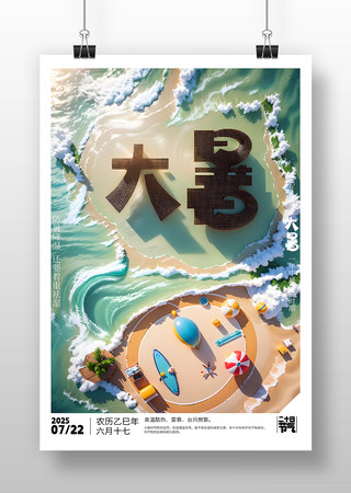 原创大暑节气海报 PSD