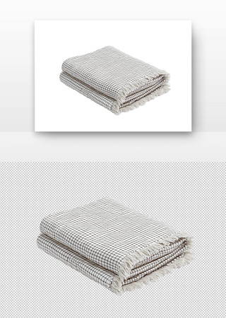 叠放的格子图案毛巾