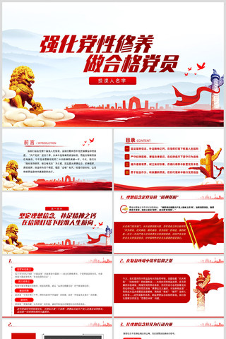 强化党性修养做合格党员理想信念纪律规矩 ppt