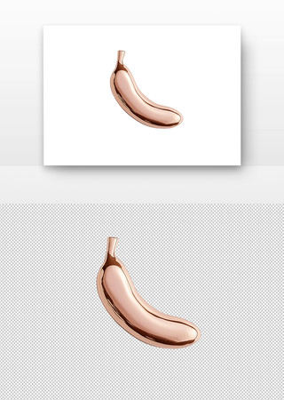 铜色香蕉摆件 PNG