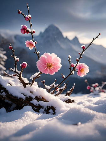雪濤 梅花圖 王雪涛画梅：偕淡墨晕染天色，求清新用笔简逸-搜狐