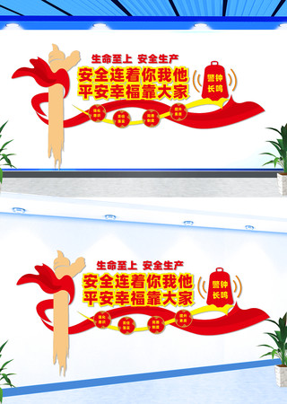 安全生产宣传标语文化墙 CDR