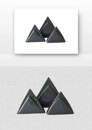黑色三角形物体摆件 黑色三角形物体摆件