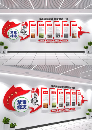 中国禁毒史文化墙禁毒史科普知识宣传文化墙 CDR