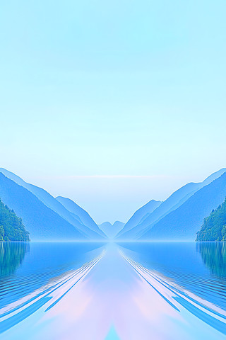 ɫɽˮ羰ͼ PNG
