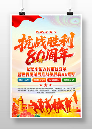 抗战胜利80周年宣传展板 抗战胜利80周年宣传展板