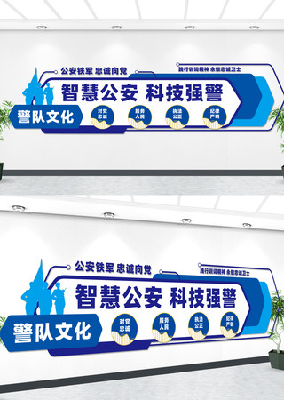 智慧公安科技强警文化墙 CDR