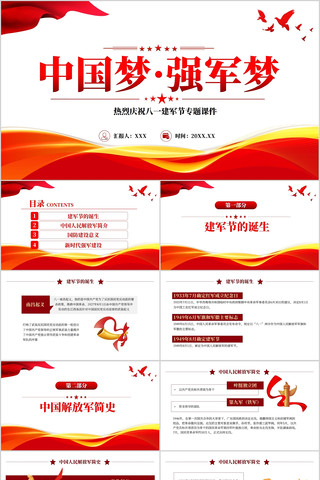 中国梦强军梦八一建军节建军98周年党课