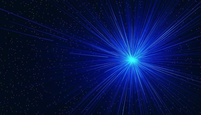 蓝色光效放射宇宙星空背景 蓝色光效放射宇宙星空背景