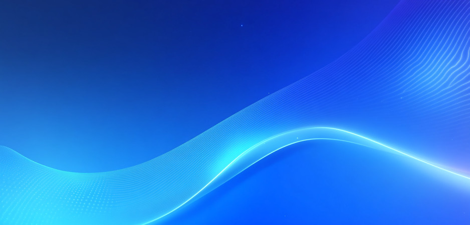 蓝色渐变丝带PPT课件会议背景