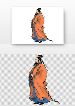 水墨古代男子 水墨古代男子