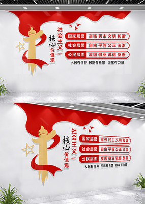 社会主义核心价值观党建文化墙