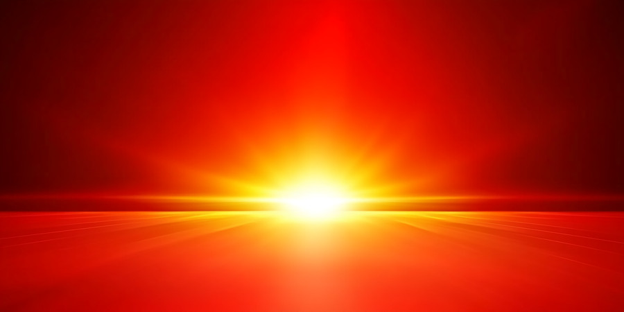 红色背景中的明亮光源