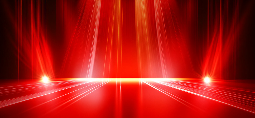 红色舞台光束特效背景