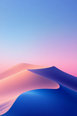 渐变色彩的沙漠山丘风景 渐变色彩的沙漠山丘风景