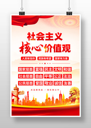 社会主义核心价值观党建海报 社会主义核心价值观党建海报