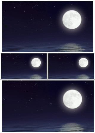 明月星空水面动态背景