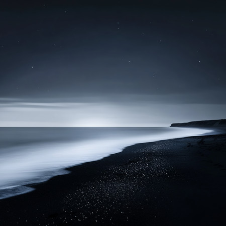 星空下的静谧海滩 星空下的静谧海滩