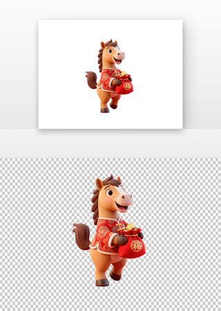 喜庆小马贺岁送福 喜庆小马贺岁送福