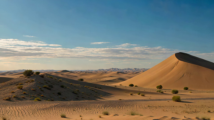 广阔沙漠沙丘自然风光 广阔沙漠沙丘自然风光