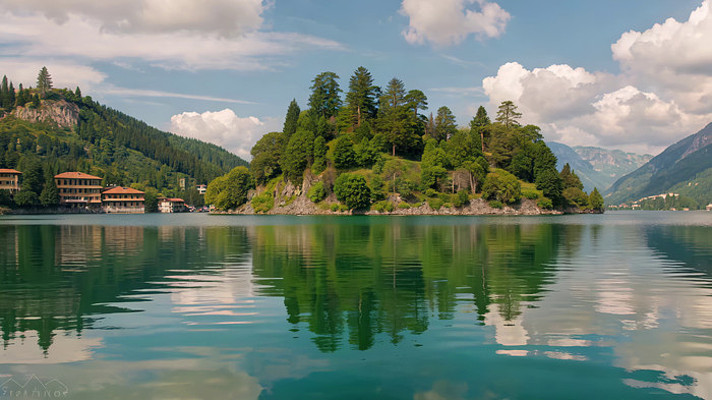 湖泊山林自然风光 湖泊山林自然风光