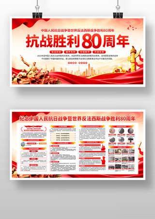 抗战胜利80周年宣传展板 抗战胜利80周年宣传展板