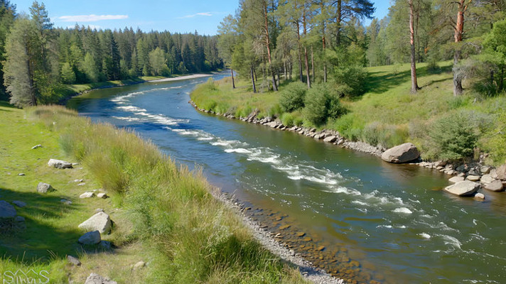 森林河流自然风光 森林河流自然风光