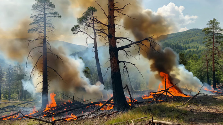 森林野火燃烧场景素材 森林野火燃烧场景素材