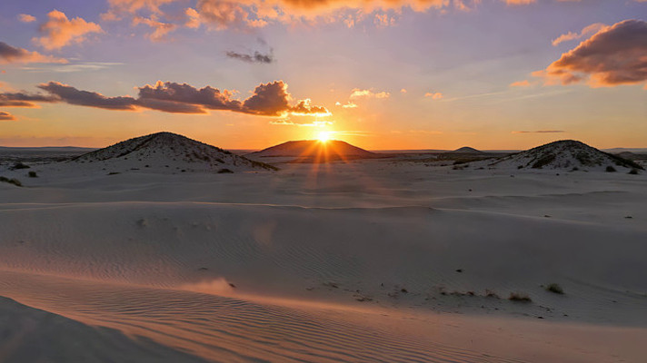 沙漠日落自然风光 沙漠日落自然风光