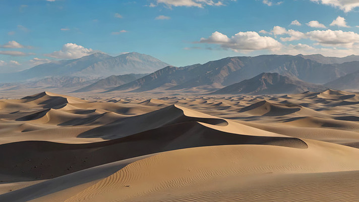 沙漠山脉全景自然风光 沙漠山脉全景自然风光