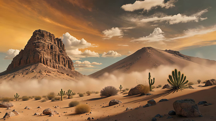 沙漠岩石自然风光 沙漠岩石自然风光