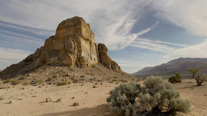 沙漠中的岩石景观 沙漠中的岩石景观