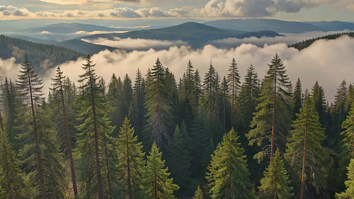 山林云海自然风光 山林云海自然风光