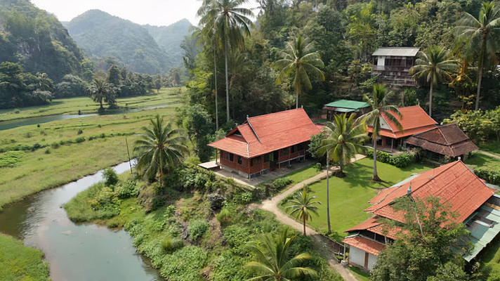 乡村田园房屋风光航拍 乡村田园房屋风光航拍